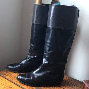 Gucci leather riding boots